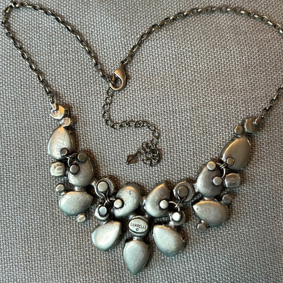 Sorrelli Dare to Pear Statement Bib Necklace Clear & AE Swarovski Crystals $353 - Picture 10 of 12